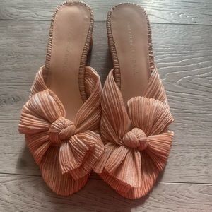 LOEFFLER RANDALL Sandals🩷Emilia Pleated Knot Mule Size 6.5